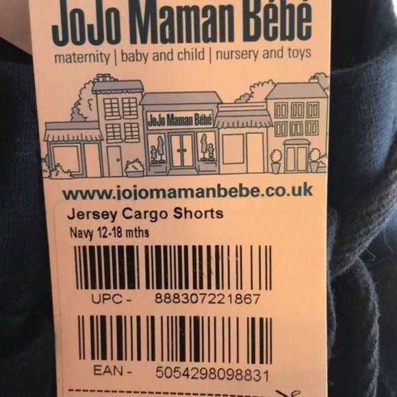 Jojo Mamane BeBe Navy Blue Infant Cargo shorts new - Picture 7 of 8